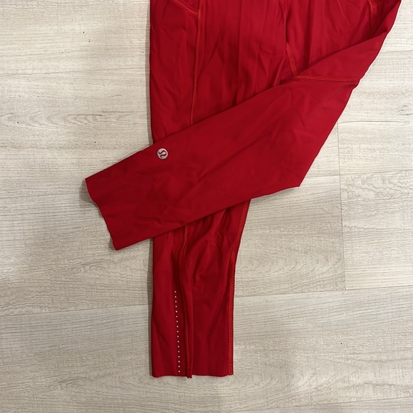 Red Lululemon Capri Leggings. - Picture 4 of 5